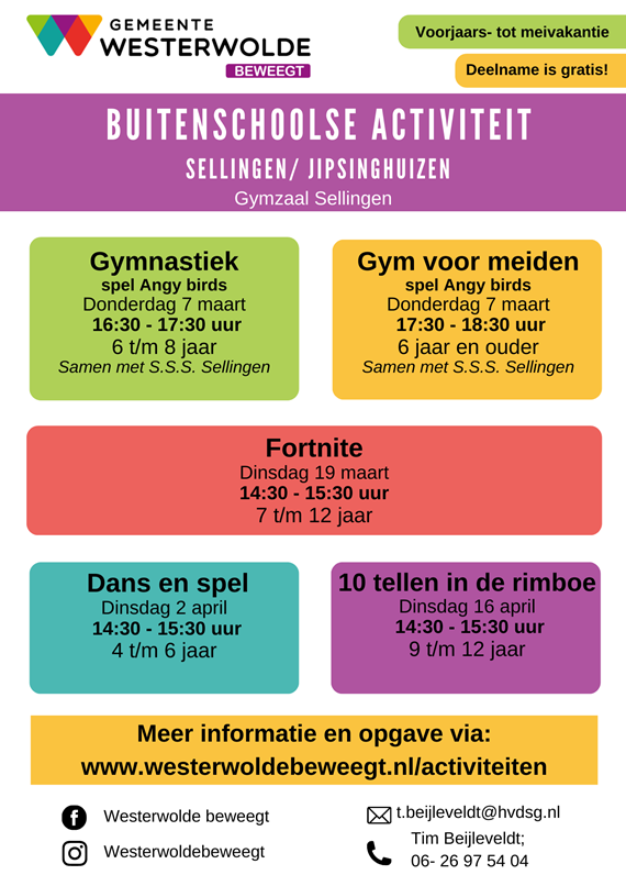 Flyer Voorjaar  meivakantie SEL JIP